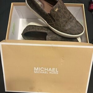 Michael Kors Brown Slip-On Loafers